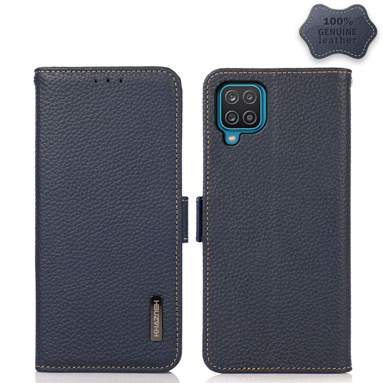 KHAZNEH Custodia per telefono RFID in vera pelle Litchi magnetica laterale, For Samsung Galaxy A22 5G, For Samsung Galaxy A32 4G, For Samsung Galaxy A32 5G, For Samsung Galaxy A42 5G, For Samsung Galaxy A51 5G, For Samsung Galaxy A52 5G