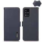 KHAZNEH Custodia per telefono RFID in vera pelle Litchi magnetica laterale, For Samsung Galaxy A22 5G, For Samsung Galaxy A32 4G, For Samsung Galaxy A32 5G, For Samsung Galaxy A42 5G, For Samsung Galaxy A51 5G, For Samsung Galaxy A52 5G
