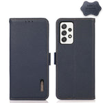 KHAZNEH Custodia per telefono RFID in vera pelle Litchi magnetica laterale, For Samsung Galaxy A22 5G, For Samsung Galaxy A32 4G, For Samsung Galaxy A32 5G, For Samsung Galaxy A42 5G, For Samsung Galaxy A51 5G, For Samsung Galaxy A52 5G