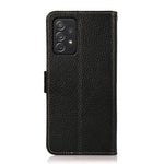 KHAZNEH Custodia per telefono RFID in vera pelle Litchi magnetica laterale, For Samsung Galaxy A72 5G, For Samsung Galaxy A82 5G, For Samsung Galaxy F62 / M62, For Samsung Galaxy M32, For Samsung Galaxy M52 5G, For Samsung Galaxy S20 FE
