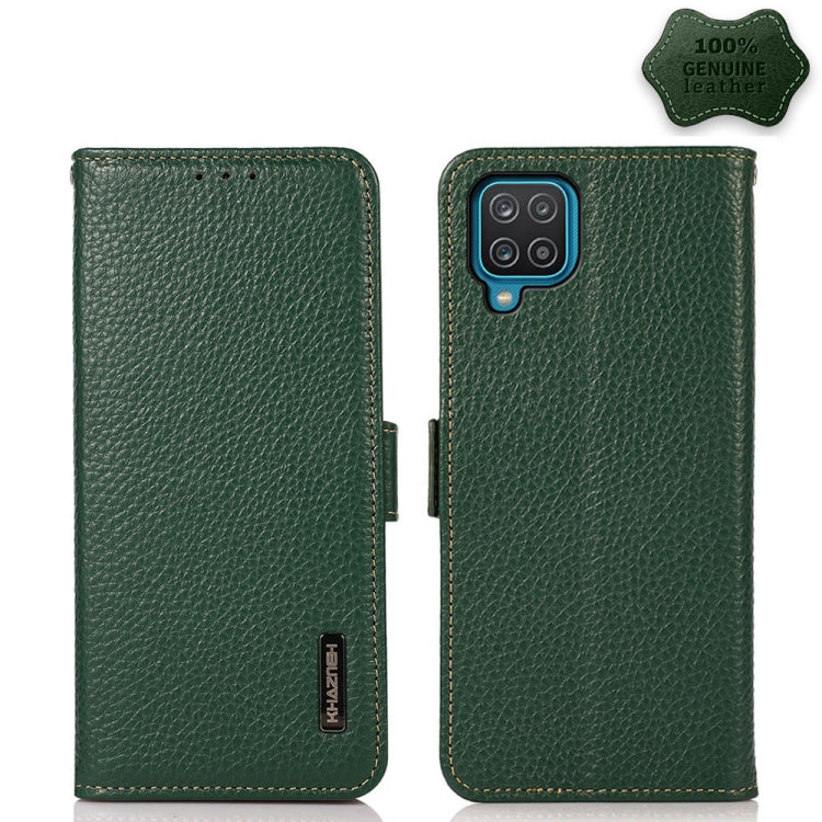 KHAZNEH Custodia per telefono RFID in vera pelle Litchi magnetica laterale, For Samsung Galaxy A72 5G, For Samsung Galaxy A82 5G, For Samsung Galaxy F62 / M62, For Samsung Galaxy M32, For Samsung Galaxy M52 5G, For Samsung Galaxy S20 FE