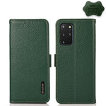 KHAZNEH Custodia per telefono RFID in vera pelle Litchi magnetica laterale, For Samsung Galaxy S20+, For Samsung Galaxy S20, For Samsung Galaxy S20 Ultra, For Samsung Galaxy S21 FE 5G, For Samsung Galaxy S21+ 5G, For Samsung Galaxy S21 5G
