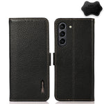 KHAZNEH Custodia per telefono RFID in vera pelle Litchi magnetica laterale, For Samsung Galaxy S20+, For Samsung Galaxy S20, For Samsung Galaxy S20 Ultra, For Samsung Galaxy S21 FE 5G, For Samsung Galaxy S21+ 5G, For Samsung Galaxy S21 5G