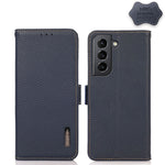 KHAZNEH Custodia per telefono RFID in vera pelle Litchi magnetica laterale, For Samsung Galaxy S20+, For Samsung Galaxy S20, For Samsung Galaxy S20 Ultra, For Samsung Galaxy S21 FE 5G, For Samsung Galaxy S21+ 5G, For Samsung Galaxy S21 5G