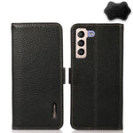 KHAZNEH Custodia per telefono RFID in vera pelle Litchi magnetica laterale, For Samsung Galaxy S21 Ultra 5G, For Samsung Galaxy S22+ 5G, For Samsung Galaxy S22 5G, For Samsung Galaxy S22 Ultra 5G, For Samsung Galaxy Xcover 5                            ...