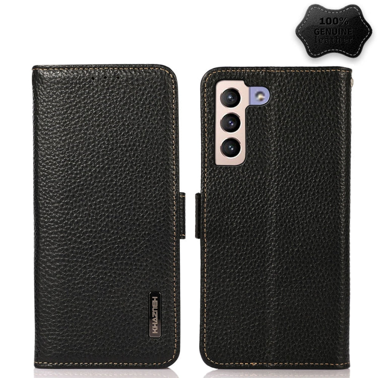 KHAZNEH Custodia per telefono RFID in vera pelle Litchi magnetica laterale, For Samsung Galaxy S21 Ultra 5G, For Samsung Galaxy S22+ 5G, For Samsung Galaxy S22 5G, For Samsung Galaxy S22 Ultra 5G, For Samsung Galaxy Xcover 5                            ...