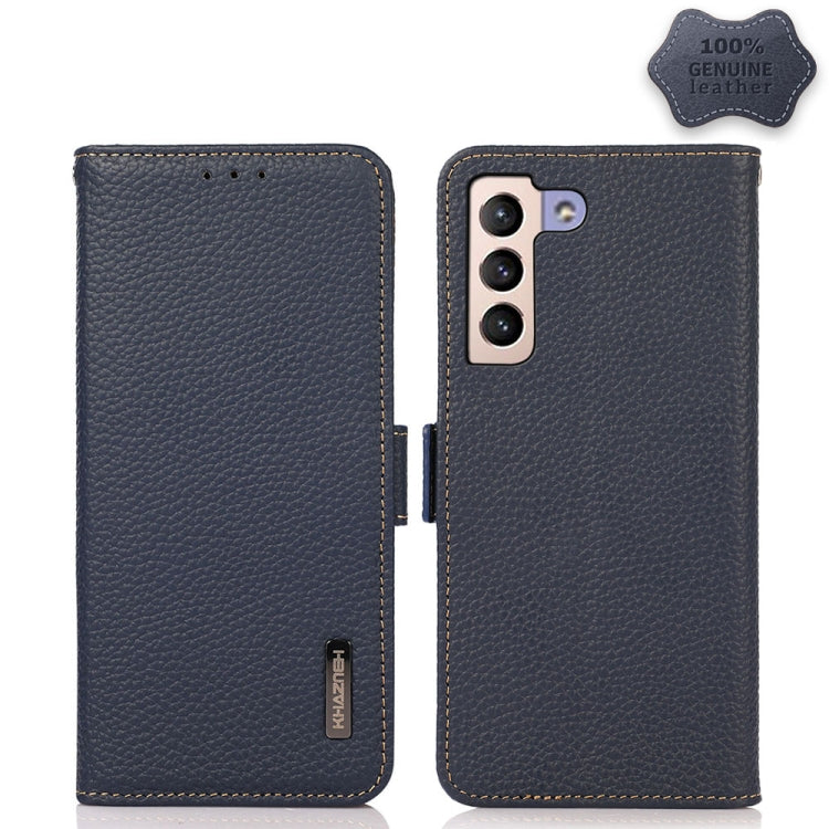 KHAZNEH Custodia per telefono RFID in vera pelle Litchi magnetica laterale, For Samsung Galaxy S21 Ultra 5G, For Samsung Galaxy S22+ 5G, For Samsung Galaxy S22 5G, For Samsung Galaxy S22 Ultra 5G, For Samsung Galaxy Xcover 5                            ...