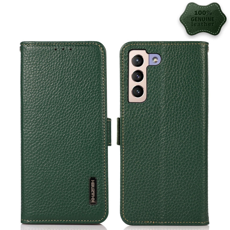 KHAZNEH Custodia per telefono RFID in vera pelle Litchi magnetica laterale, For Samsung Galaxy S21 Ultra 5G, For Samsung Galaxy S22+ 5G, For Samsung Galaxy S22 5G, For Samsung Galaxy S22 Ultra 5G, For Samsung Galaxy Xcover 5                            ...