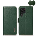 KHAZNEH Custodia per telefono RFID in vera pelle Litchi magnetica laterale, For Samsung Galaxy S21 Ultra 5G, For Samsung Galaxy S22+ 5G, For Samsung Galaxy S22 5G, For Samsung Galaxy S22 Ultra 5G, For Samsung Galaxy Xcover 5                            ...