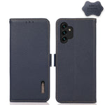 KHAZNEH Custodia per telefono RFID in vera pelle Litchi magnetica laterale, For Samsung Galaxy A03 166mm Version, For Samsung Galaxy A03s 164mm Version, For Samsung Galaxy A13 4G, For Samsung Galaxy A13 5G, For Samsung Galaxy A33 5G                    ...