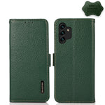KHAZNEH Custodia per telefono RFID in vera pelle Litchi magnetica laterale, For Samsung Galaxy A03 166mm Version, For Samsung Galaxy A03s 164mm Version, For Samsung Galaxy A13 4G, For Samsung Galaxy A13 5G, For Samsung Galaxy A33 5G                    ...