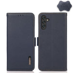 KHAZNEH Custodia per telefono RFID in vera pelle Litchi magnetica laterale, For Samsung Galaxy A03 166mm Version, For Samsung Galaxy A03s 164mm Version, For Samsung Galaxy A13 4G, For Samsung Galaxy A13 5G, For Samsung Galaxy A33 5G                    ...