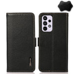 KHAZNEH Custodia per telefono RFID in vera pelle Litchi magnetica laterale, For Samsung Galaxy A03 166mm Version, For Samsung Galaxy A03s 164mm Version, For Samsung Galaxy A13 4G, For Samsung Galaxy A13 5G, For Samsung Galaxy A33 5G                    ...