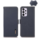 KHAZNEH Custodia per telefono RFID in vera pelle Litchi magnetica laterale, For Samsung Galaxy A03 166mm Version, For Samsung Galaxy A03s 164mm Version, For Samsung Galaxy A13 4G, For Samsung Galaxy A13 5G, For Samsung Galaxy A33 5G                    ...