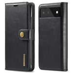 Custodia per telefono in pelle magnetica staccabile con struttura Crazy Horse DG.MING, For Google Pixel 6, For Google Pixel 6 Pro