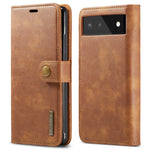 Custodia per telefono in pelle magnetica staccabile con struttura Crazy Horse DG.MING, For Google Pixel 6, For Google Pixel 6 Pro