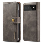 Custodia per telefono in pelle magnetica staccabile con struttura Crazy Horse DG.MING, For Google Pixel 6, For Google Pixel 6 Pro