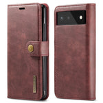 Custodia per telefono in pelle magnetica staccabile con struttura Crazy Horse DG.MING, For Google Pixel 6, For Google Pixel 6 Pro