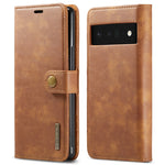 Custodia per telefono in pelle magnetica staccabile con struttura Crazy Horse DG.MING, For Google Pixel 6, For Google Pixel 6 Pro