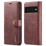Custodia per telefono in pelle magnetica staccabile con struttura Crazy Horse DG.MING, For Google Pixel 6, For Google Pixel 6 Pro