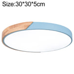 Plafoniera LED Rotonda Wood Macaron, Luce Bianca, 23cm, 30cm, 40cm