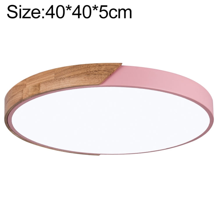 Plafoniera LED Rotonda Wood Macaron, Luce Bianca, 23cm, 30cm, 40cm