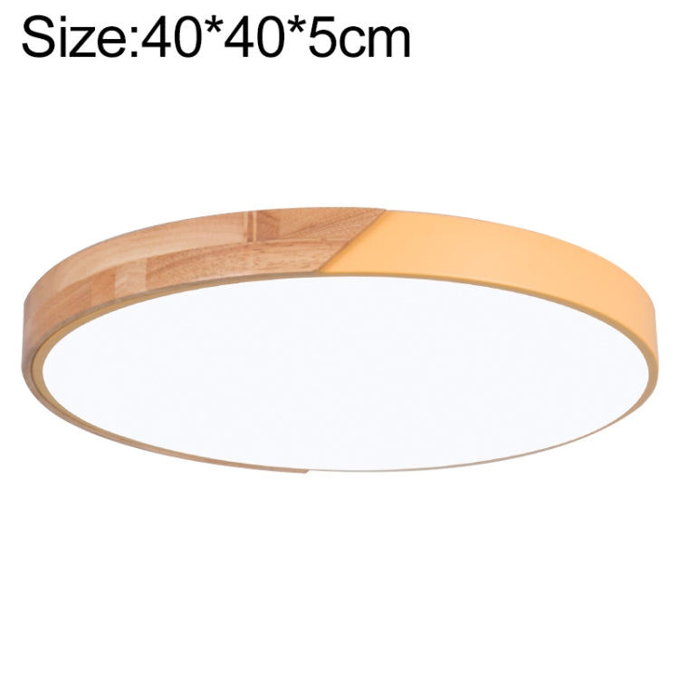 Plafoniera LED Rotonda Wood Macaron, Luce Bianca, 23cm, 30cm, 40cm