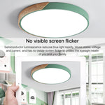 Plafoniera LED Rotonda Wood Macaron, Luce Bianca, 50cm, 60cm