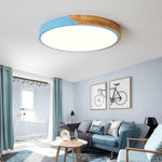 Plafoniera LED Rotonda Wood Macaron, Luce Bianca, 50cm, 60cm