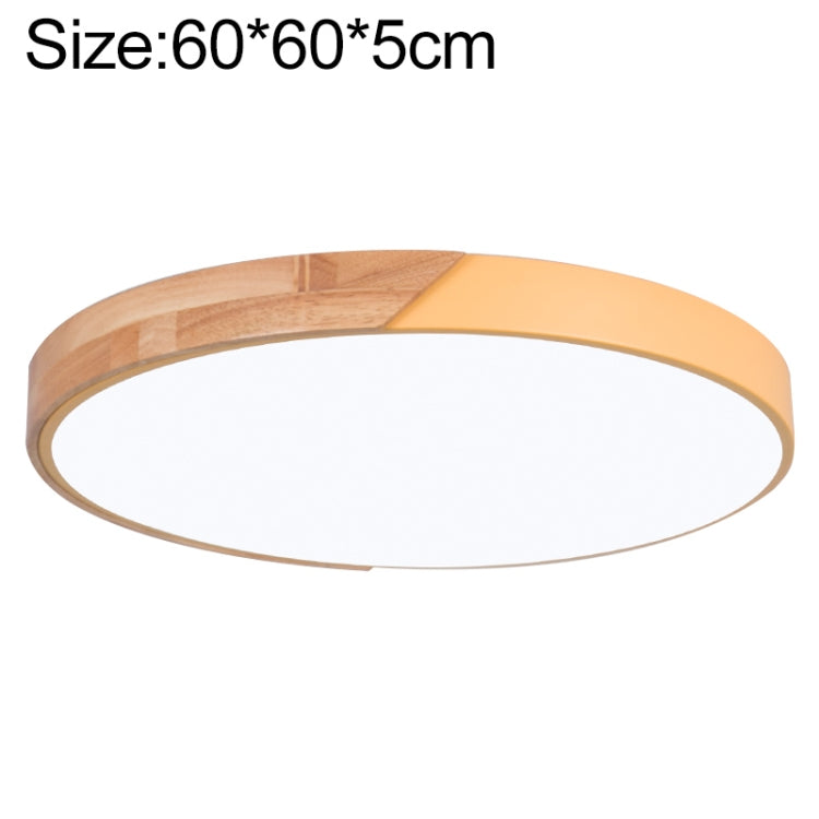 Plafoniera LED Rotonda Wood Macaron, Luce Bianca, 50cm, 60cm