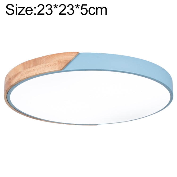 Plafoniera LED Rotonda Wood Macaron, Luce 3 Colori, 23cm, 30cm, 40cm