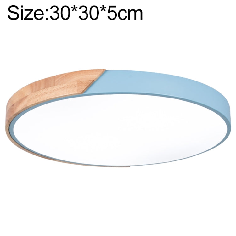 Plafoniera LED Rotonda Wood Macaron, Luce 3 Colori, 23cm, 30cm, 40cm