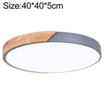 Plafoniera LED Rotonda Wood Macaron, Luce 3 Colori, 23cm, 30cm, 40cm