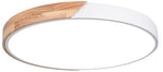 Plafoniera LED rotonda da soffitto effetto legno 40 cm bianca 24W 3CCT EDA002470203G 8055598010322 E9203