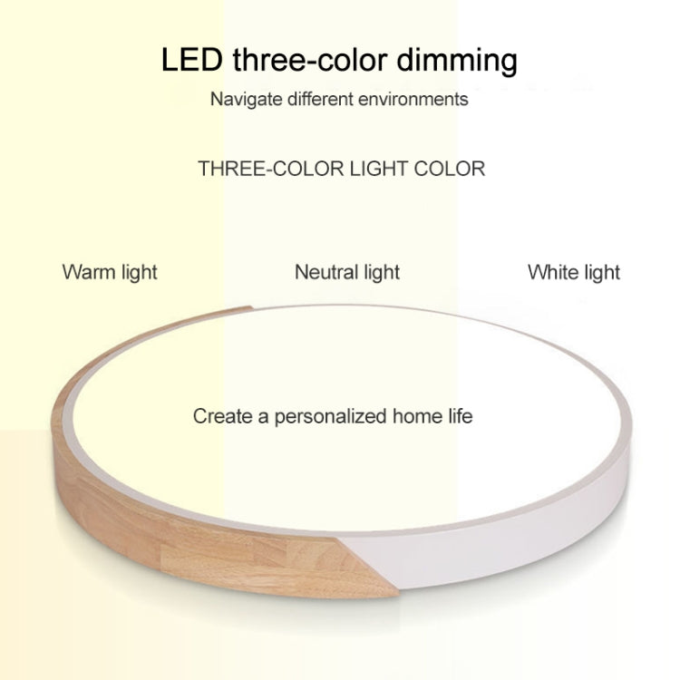 Plafoniera LED rotonda da soffitto effetto legno 40 cm bianca 24W 3CCT EDA002470203G 8055598010322 E9203