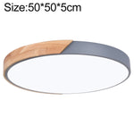 Plafoniera LED rotonda da soffitto effetto legno 50 cm grigio 36W 3CCT EDA002470204D E5001
