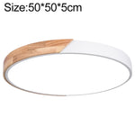 Plafoniera LED rotonda da soffitto effetto legno 50 cm bianca 36W 3CCT EDA002470204G 8055598010285 A2525