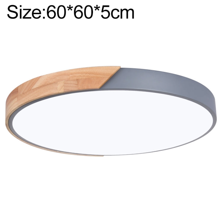 Plafoniera LED Rotonda Wood Macaron, Luce 3 Colori, 50cm, 60cm