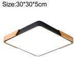 Plafoniera LED Wood Macaron Quadrata, Luce Bianca, 30cm, 40cm, 50cm