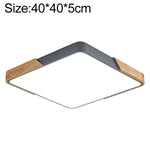 Plafoniera LED Wood Macaron Quadrata, Luce Bianca, 30cm, 40cm, 50cm