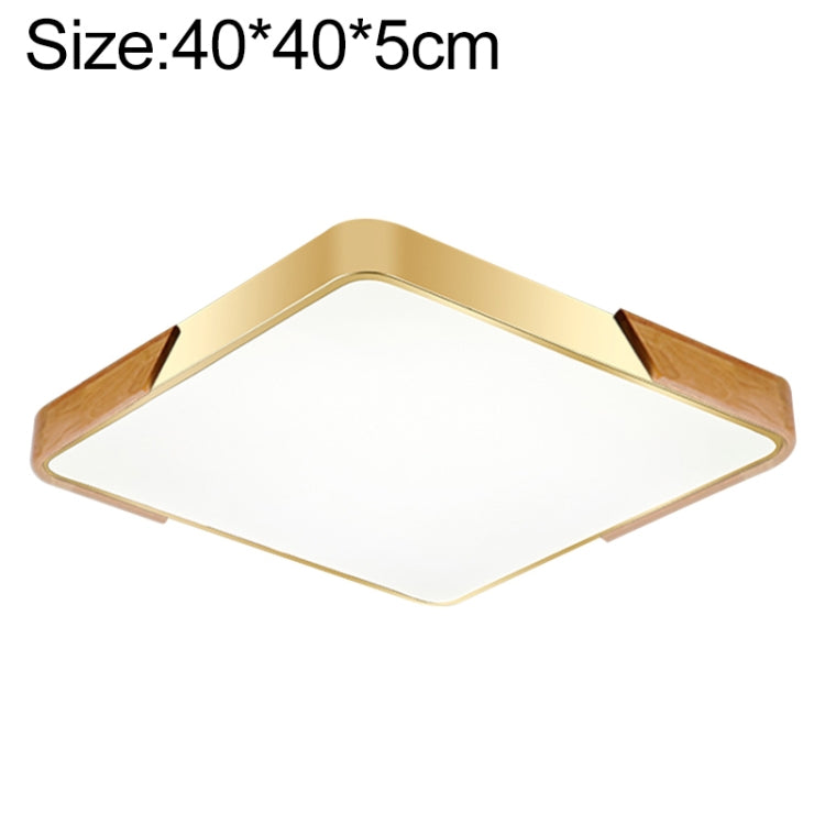 Plafoniera LED Wood Macaron Quadrata, Luce Bianca, 30cm, 40cm, 50cm