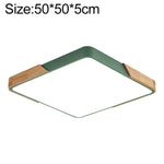 Plafoniera LED Wood Macaron Quadrata, Luce Bianca, 30cm, 40cm, 50cm