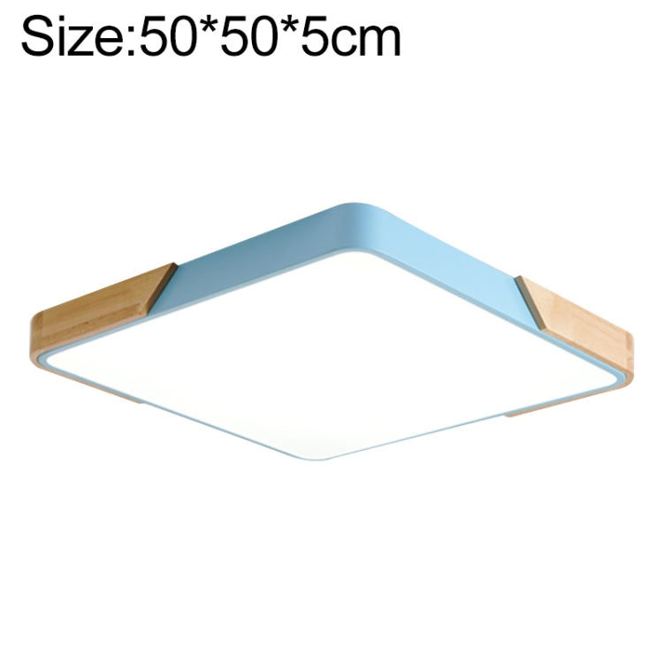 Plafoniera LED Wood Macaron Quadrata, Luce Bianca, 30cm, 40cm, 50cm
