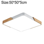 Plafoniera LED Wood Macaron Quadrata, Luce Bianca, 30cm, 40cm, 50cm