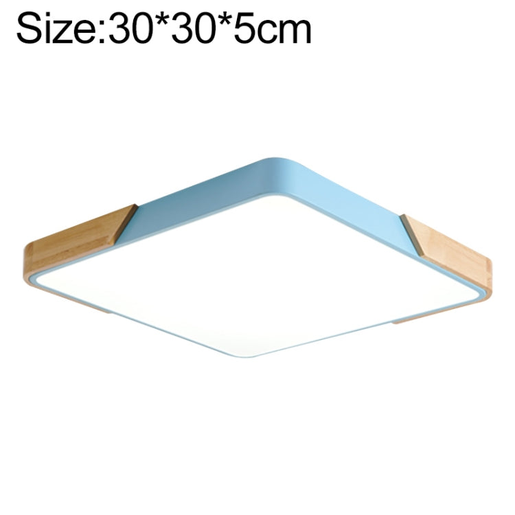 Plafoniera Quadrata LED Wood Macaron, Luce 3 Colori, 30cm, 40cm, 50cm
