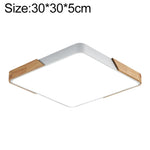 Plafoniera Quadrata LED Wood Macaron, Luce 3 Colori, 30cm, 40cm, 50cm
