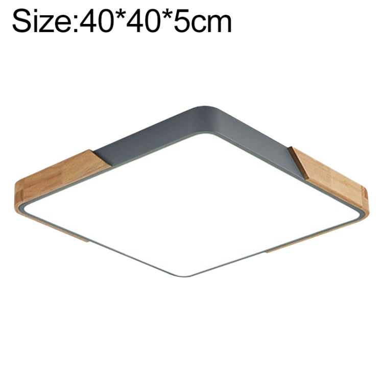 Plafoniera Quadrata LED Wood Macaron, Luce 3 Colori, 30cm, 40cm, 50cm