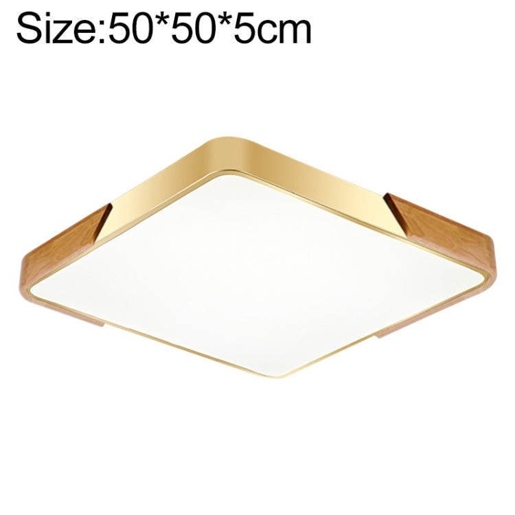 Plafoniera Quadrata LED Wood Macaron, Luce 3 Colori, 30cm, 40cm, 50cm