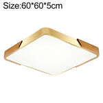 Plafoniera Quadrata LED Wood Macaron, Luce 3 Colori, 60cm
