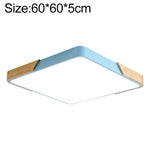 Plafoniera Quadrata LED Wood Macaron, Luce 3 Colori, 60cm